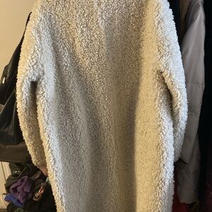 Women's Cream Sherpa Coat